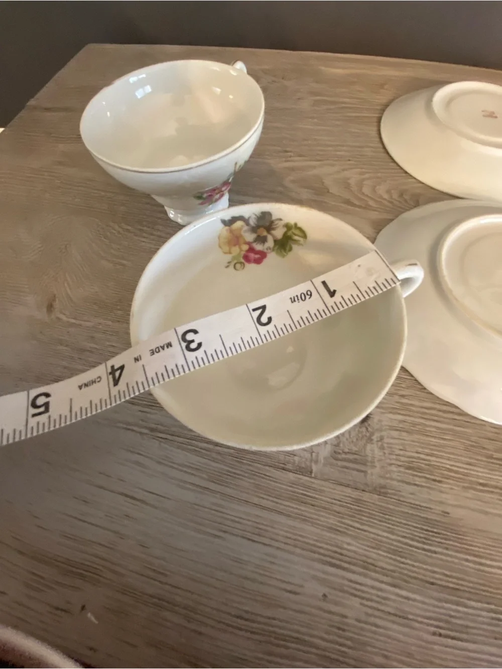 Vintage Japanese Tea Cups And Saucer Set Of (2) 1960’s (read)